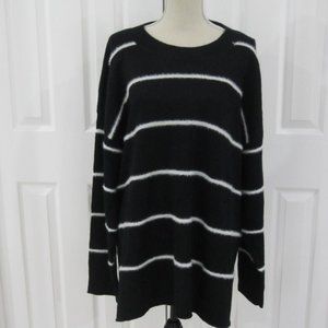 NWT EVRI Black/White Stripe Sweater Size 2X